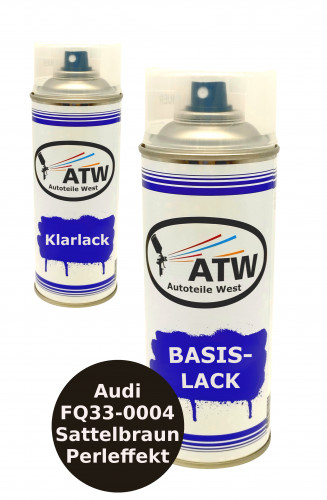 Autolack für Audi FQ33-0004 Sattelbraun Perleffekt +400ml Klarlack Set